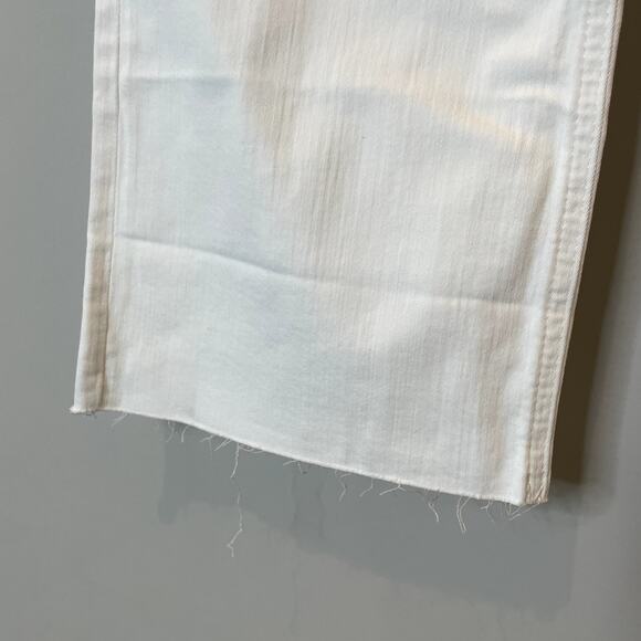 J.Crew Factory Curvy Mid Rise Flare Crop Jean Signature Stretch CG434 White P28 - Picture 8 of 16